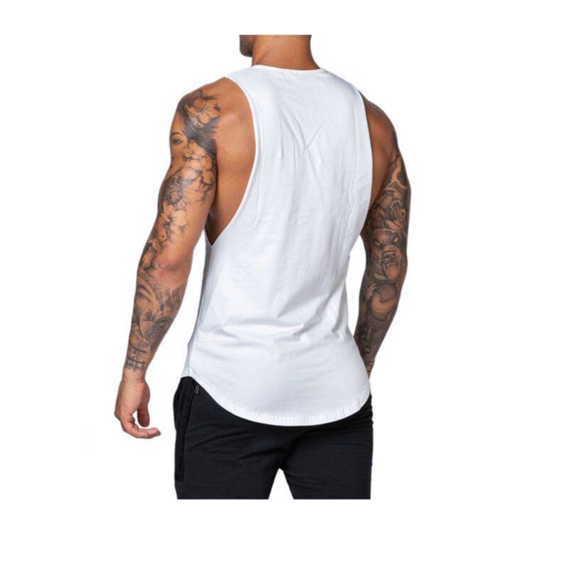 Polera Deportiva Musculosa Gym Blanco