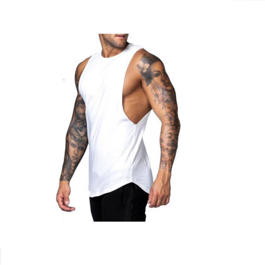 Polera Deportiva Musculosa Gym Blanco